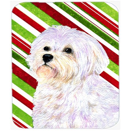 CAROLINES TREASURES Maltese Candy Cane Holiday Christmas Mouse Pad- Hot Pad Or Trivet SS4550MP